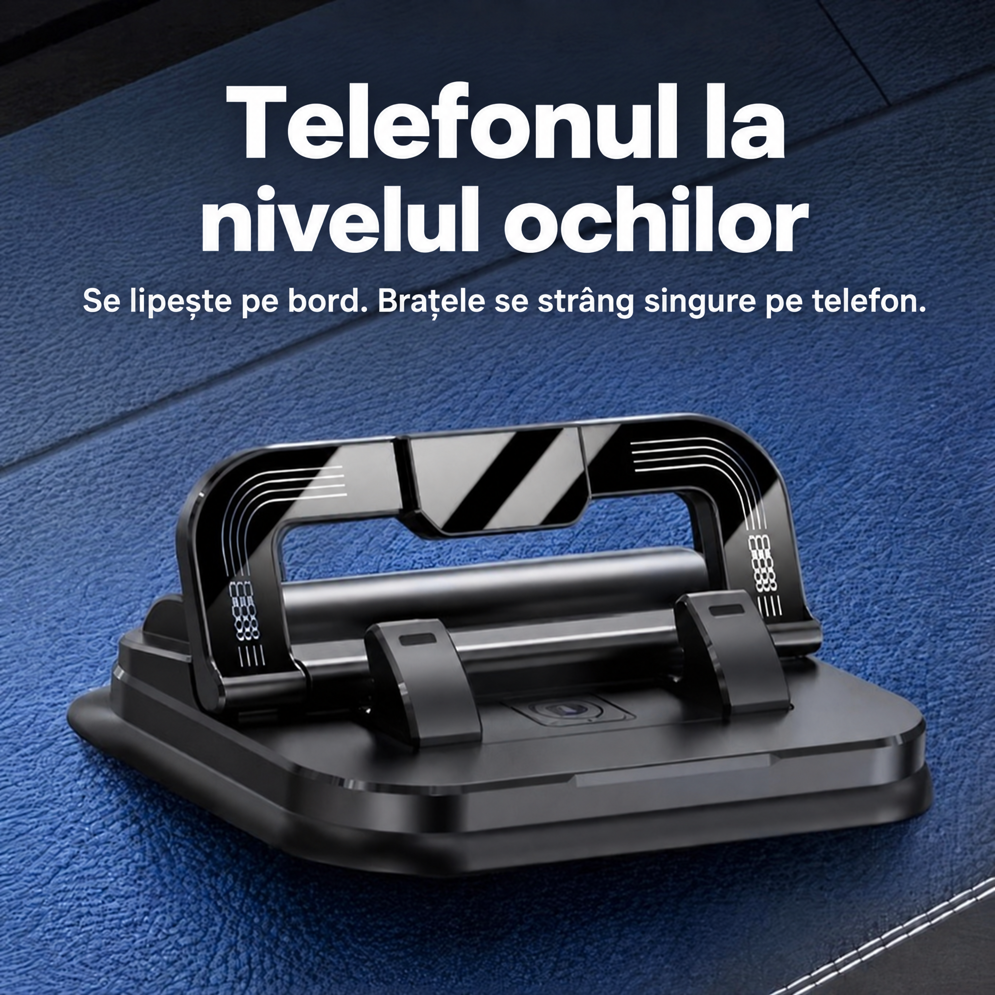 Suport telefon auto pe bord, telefonul la nivelul ochilor